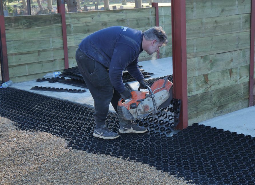 Can you put gravel grids on concrete?